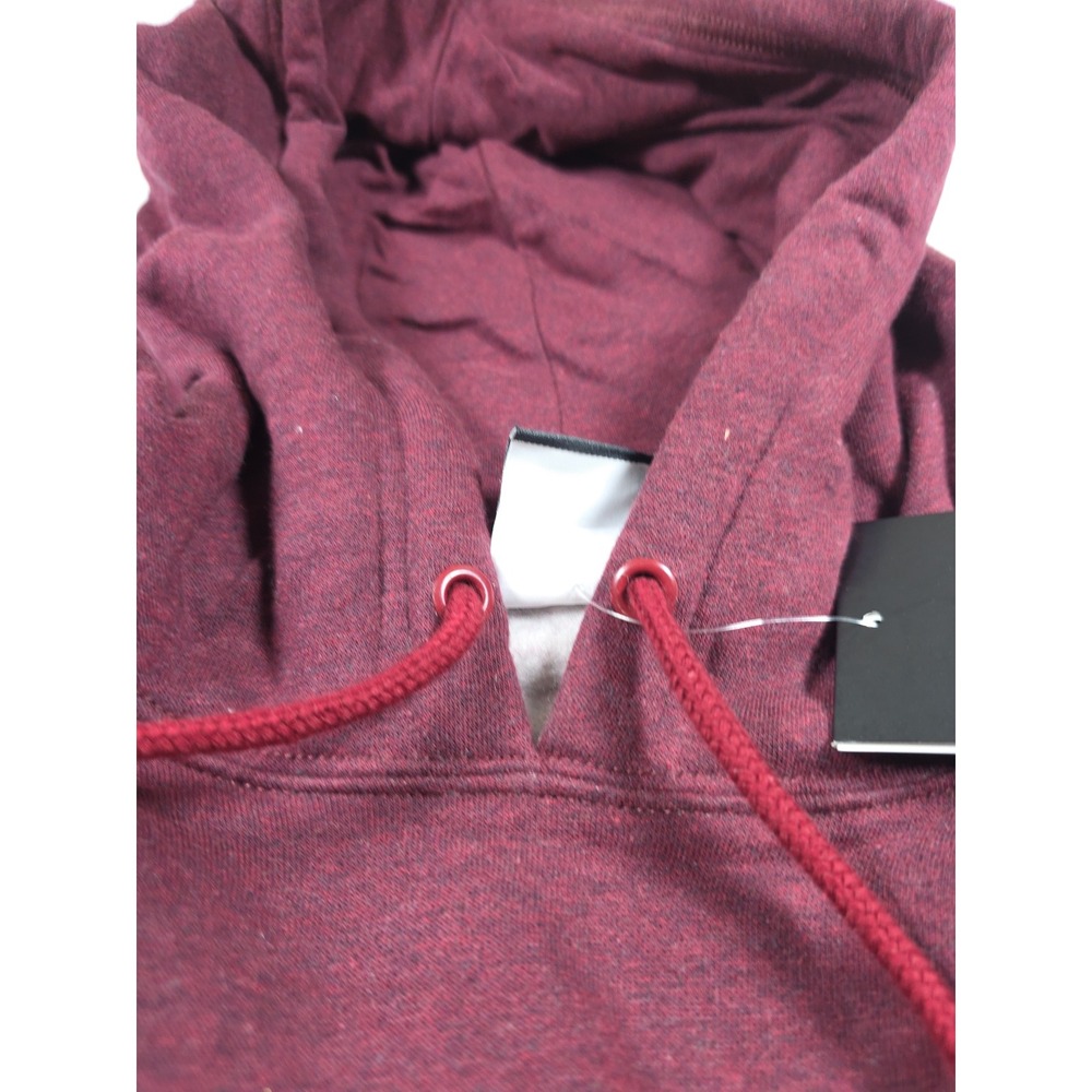 Nike Mens Hoodie Burgundy Heather Swoosh Pullover Sweatshirt 341572-601 XXL NEW - Picture 2 of 7
